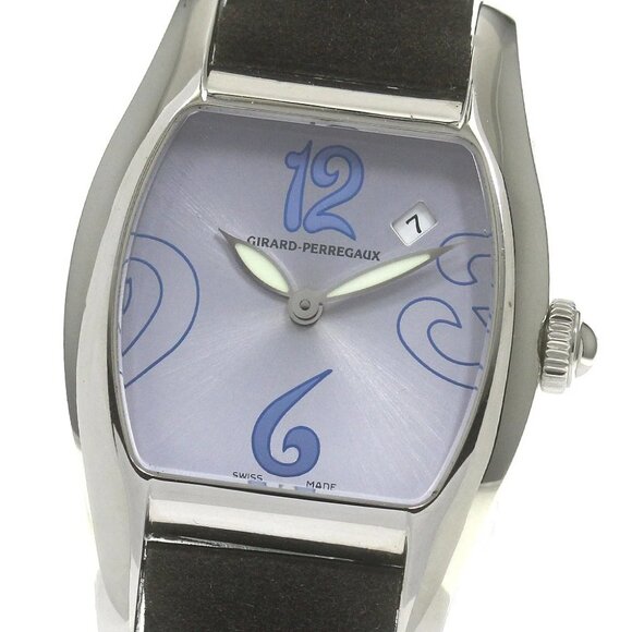 GIRARD PERREGAUX Richeville Date purple Dial Quartz Men's Watch - Picture 1 of 6